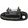 Help! By Dorman Exterior Door Handle - Plastic Black Single - 77464