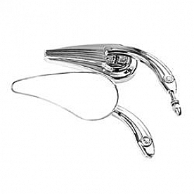 CIPA USA Exterior Mirror Duckbill  Silver Set Of 2 - 01920