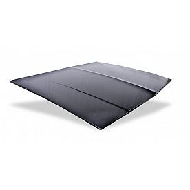 Harwood Fiberglass Hood - Non-Scoop Fiberglass Black - 23100