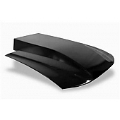 Harwood Fiberglass Hood - Cowl Induction Gelcoat Fiberglass Black - 26604