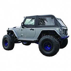 Crown Automotive Soft Top - Black Fastback Top Sailcloth Fabric - BRT20035T