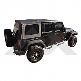 Crown Automotive Soft Top - Black Diamond Standard Top Sailcloth Fabric - RT10635T