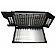 Warrior Products Tailgate Table -  Steel Frame/ Aluminum Panel Black - 6230