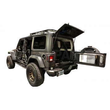 Warrior Products Tailgate Table -  Steel Frame/ Aluminum Panel Black - 6230-4