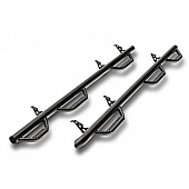 N-Fab Nerf Bar - Truck Wheel to Wheel Black Matte Textured Powder Coated Steel Round - N1689QC6TX