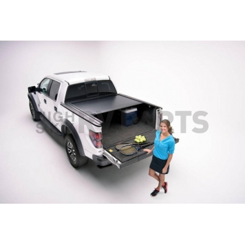 Retrax Tonneau Cover Hard Power Retractable Black Matte Powder Coated Polycarbonate Plastic - 70245-1