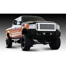 T-Rex Truck Products Grille Insert - Mesh Rectangular Polished Stainless Steel - 6715610