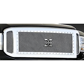 T-Rex Truck Products Grille Insert - Mesh Rectangular Polished Stainless Steel - 6715700