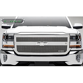 T-Rex Truck Products Grille Insert - Mesh Rectangular Polished Stainless Steel - 6711290