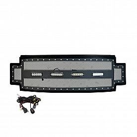 Paramount Automotive Grille - Powder Coated Black Stainless Steel - 480858