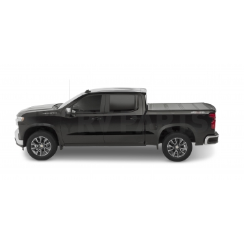 Leer Tonneau Cover Hard Folding Black Matte Textured Fiberglass - 650320-1