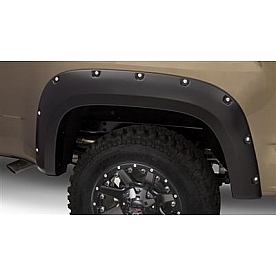 Bushwacker Fender Flare - Black Dura-Flex 2000 ABS Smooth Plastic Matte Set Of 2 - 4014202