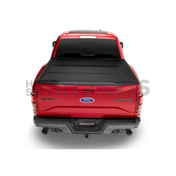 UnderCover Tonneau Cover Hard Folding Black Matte Textured Line-X Coated Aluminum - AX22030-2