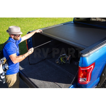 Pace Edwards Tonneau Cover Hard Manual Retractable Black Matte Powder Coated Aluminum - JEFA18A44-1