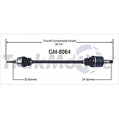 TrakMotive CV Axle Shaft - GM-8064