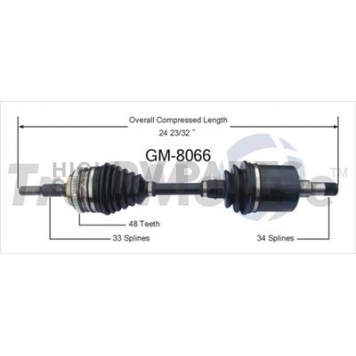 TrakMotive CV Axle Shaft - GM-8066