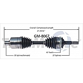TrakMotive CV Axle Shaft - GM-8067