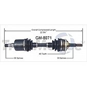 TrakMotive CV Axle Shaft - GM-8071