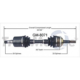 TrakMotive CV Axle Shaft - GM-8071