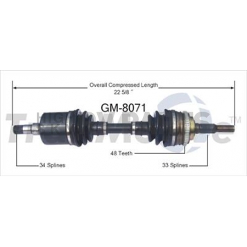 TrakMotive CV Axle Shaft - GM-8071