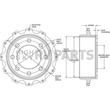 Wilwood Brakes Brake Rotor Hat - 170-14028-1