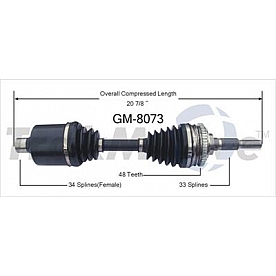 TrakMotive CV Axle Shaft - GM-8073