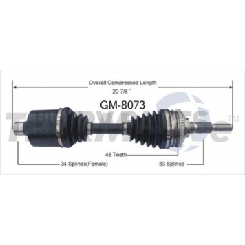 TrakMotive CV Axle Shaft - GM-8073