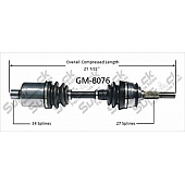 TrakMotive CV Axle Shaft - GM-8076