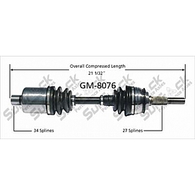 TrakMotive CV Axle Shaft - GM-8076