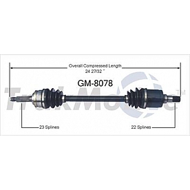 TrakMotive CV Axle Shaft - GM-8078