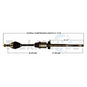 TrakMotive CV Axle Shaft - FD-8156