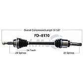TrakMotive CV Axle Shaft - FD-8170