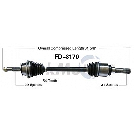 TrakMotive CV Axle Shaft - FD-8170