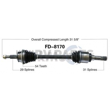 TrakMotive CV Axle Shaft - FD-8170