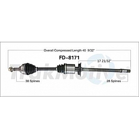 TrakMotive CV Axle Shaft - FD-8171