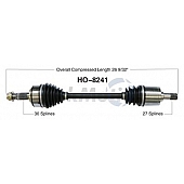TrakMotive CV Axle Shaft - HO-8241