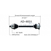 TrakMotive CV Axle Shaft - AD-8031