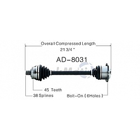 TrakMotive CV Axle Shaft - AD-8031