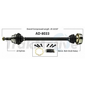 TrakMotive CV Axle Shaft - AD-8033