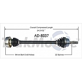 TrakMotive CV Axle Shaft - AD-8037