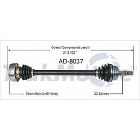 TrakMotive CV Axle Shaft - AD-8037