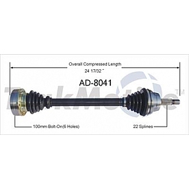 TrakMotive CV Axle Shaft - AD-8041