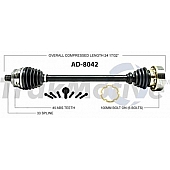 TrakMotive CV Axle Shaft - AD-8042