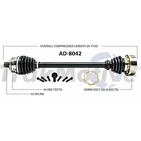 TrakMotive CV Axle Shaft - AD-8042