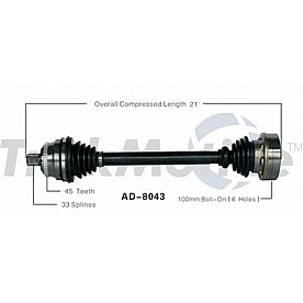 TrakMotive CV Axle Shaft - AD-8043