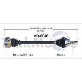 TrakMotive CV Axle Shaft - AD-8046