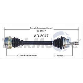 TrakMotive CV Axle Shaft - AD-8047