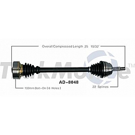 TrakMotive CV Axle Shaft - AD-8048