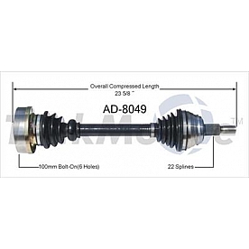 TrakMotive CV Axle Shaft - AD-8049