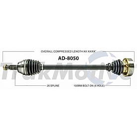 TrakMotive CV Axle Shaft - AD-8050